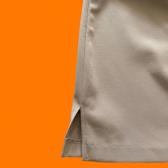 90's vintage beige khaki high waisted bodycon mini skirt Size 7 star city - Picture 4 of 6